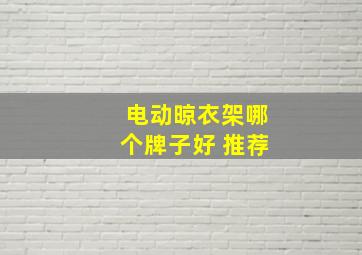 电动晾衣架哪个牌子好 推荐